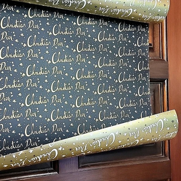 💫 DIOR Double-Sided Wrapping Paper/Gift Bag/Bow/Gift Tag. NEW!